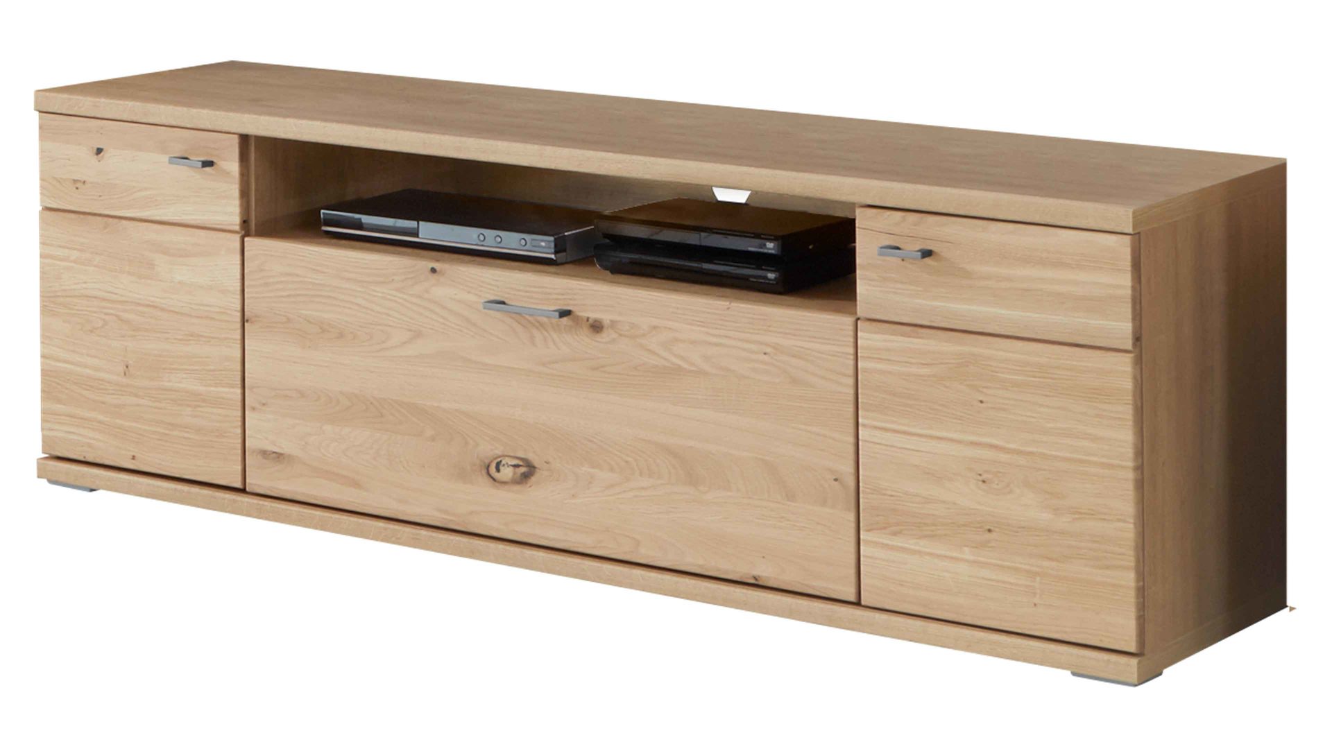 Lowboard Ideal möbel aus Holz in Holzfarben Medien-Lowboard Alteiche  – Breite ca. 160 cm