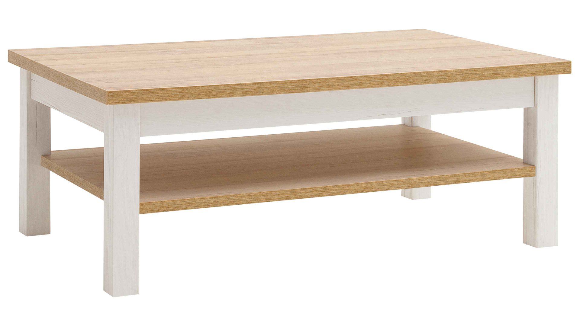 Couchtisch Mca direkt aus Holz in Holzfarben Wohnprogramm Brixen - Couchtisch Pinie Aurelio & Grandson Oak - ca. 114 x 70 cm