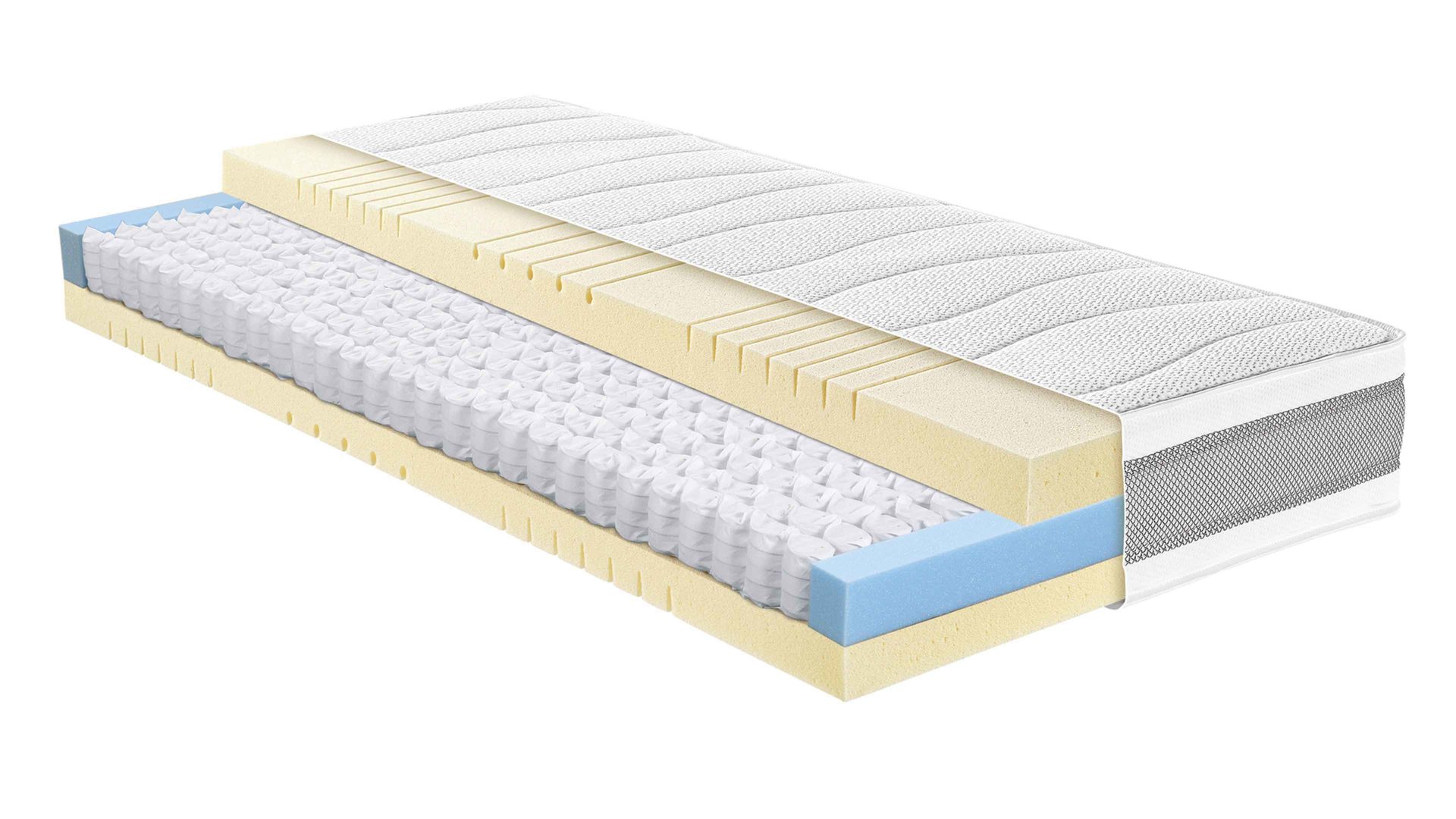 Federkernmatratze Metzeler aus Stoff in Weiß METZELER Matratze Suncore Spring Comfort Härtegrad 4 - Liegefläche ca. 100 x 200 cm