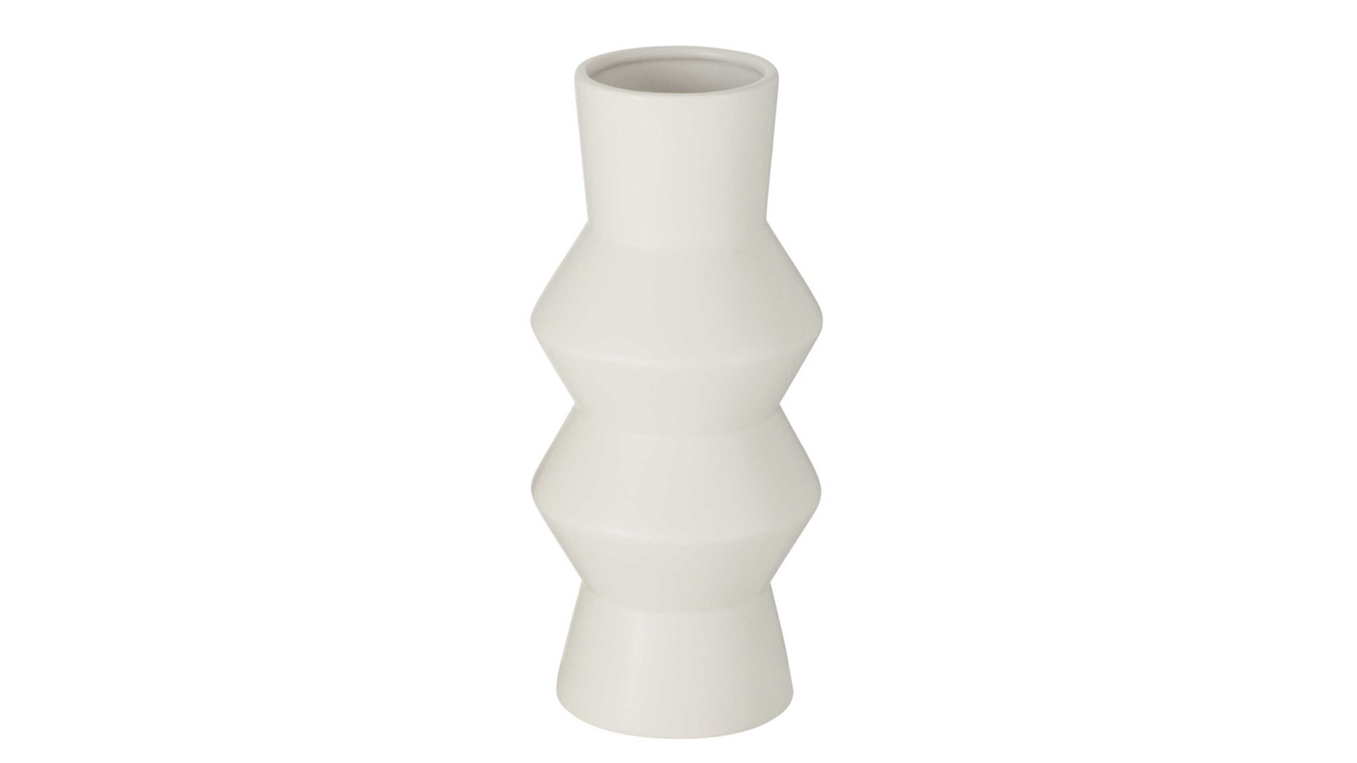 Vase Boltze aus Keramik in Weiß Vase Sybil weißes Steingut - Höhe ca. 30 cm