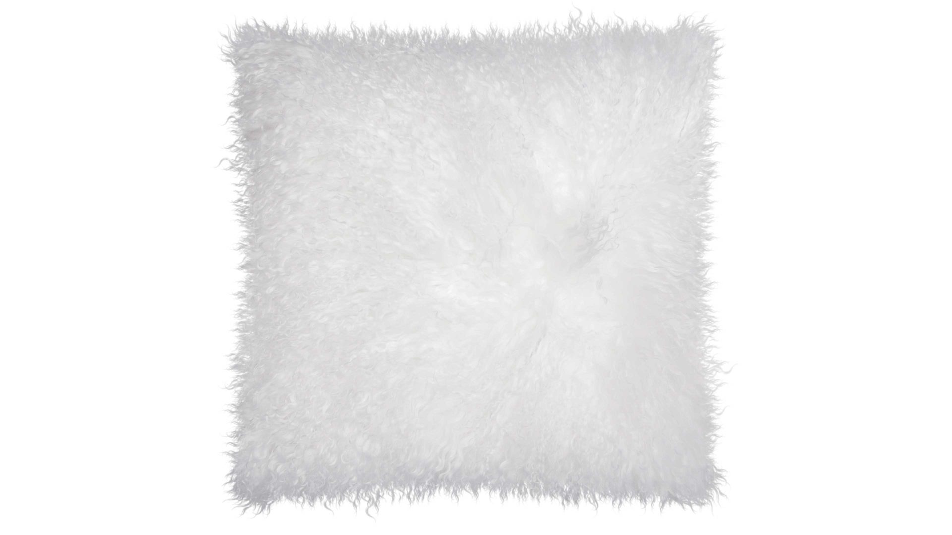 Kissenbezug /-hülle Magma sitting point aus Fell in Weiß MAGMA Kissenhülle Pamina weißes Tibet-Lammfell - ca. 40 x 40 cm