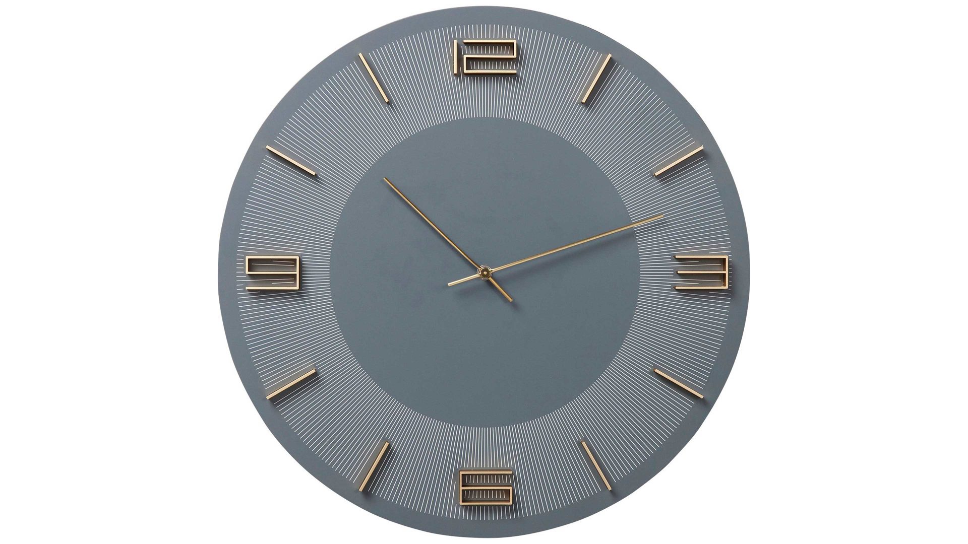 Wanduhr Kare aus MDF in Grau KARE DESIGN Wanduhr Leonardo Graues MDF - Durchmesser ca. 48 cm