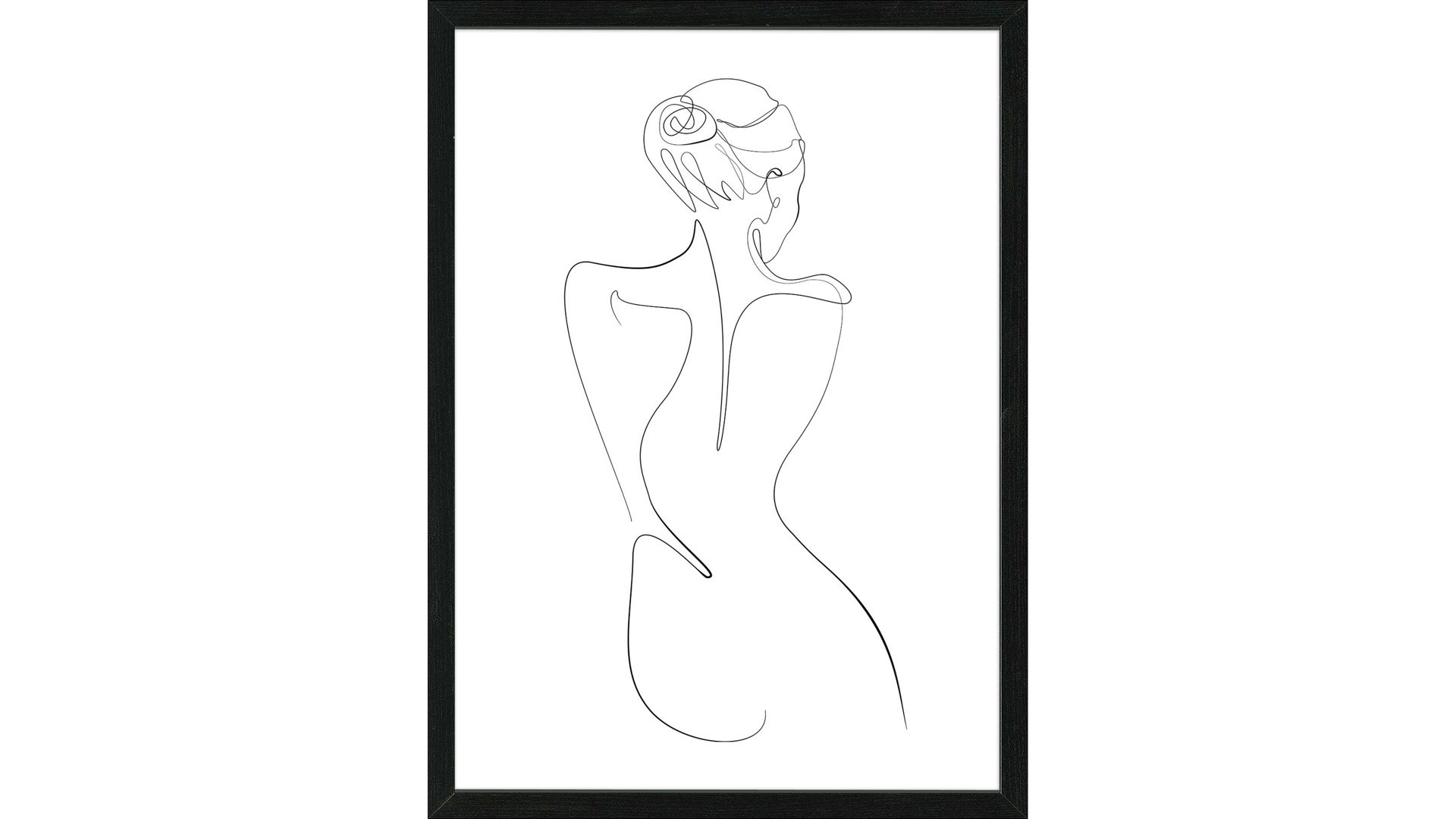 Kunstdruck Pro®art bilderpalette aus Karton / Papier / Pappe in Schwarz PRO®ART Kunstdruck Scandic Living Line Art Back View I - ca. 55 x 75 cm