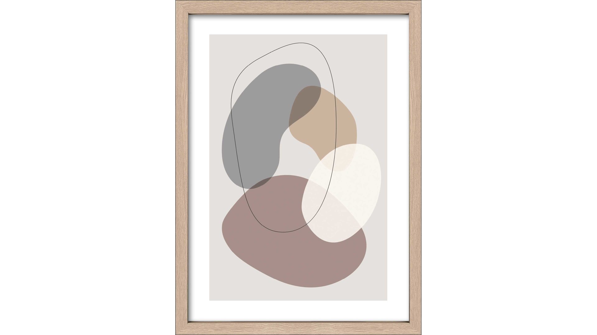Kunstdruck Pro®art bilderpalette aus Karton / Papier / Pappe in Hellbraun PRO®ART Kunstdruck Scandic Living Lines and shapes V - ca. 55 x 75 cm