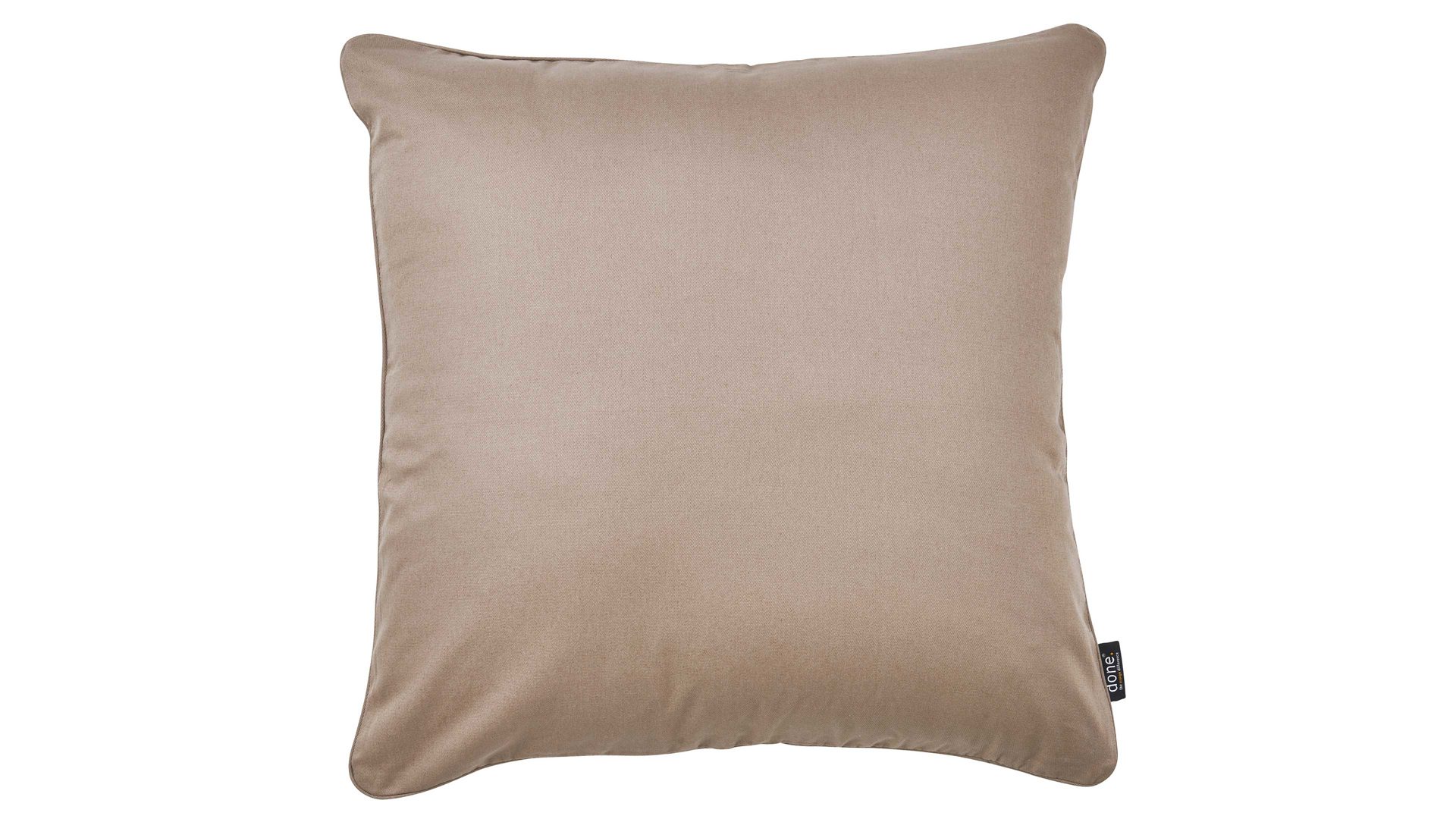 Kissenbezug /-hülle Done.® aus Baumwolle in Hellbraun done.® Kissenhülle Cushion Uni taupefarbener Panamabezug - ca. 45 x 45 cm