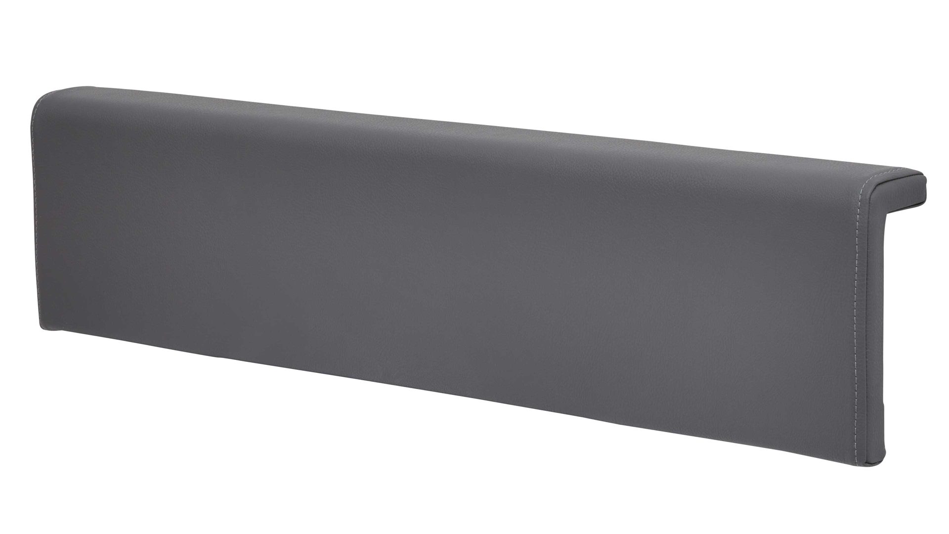 Kissen-Set Interliving aus Stoff in Dunkelgrau Interliving Schlafzimmer Serie 1025 – Kopfteilpolster-Set Länge ca. 92 cm - graphitfarbenes Kunstleder