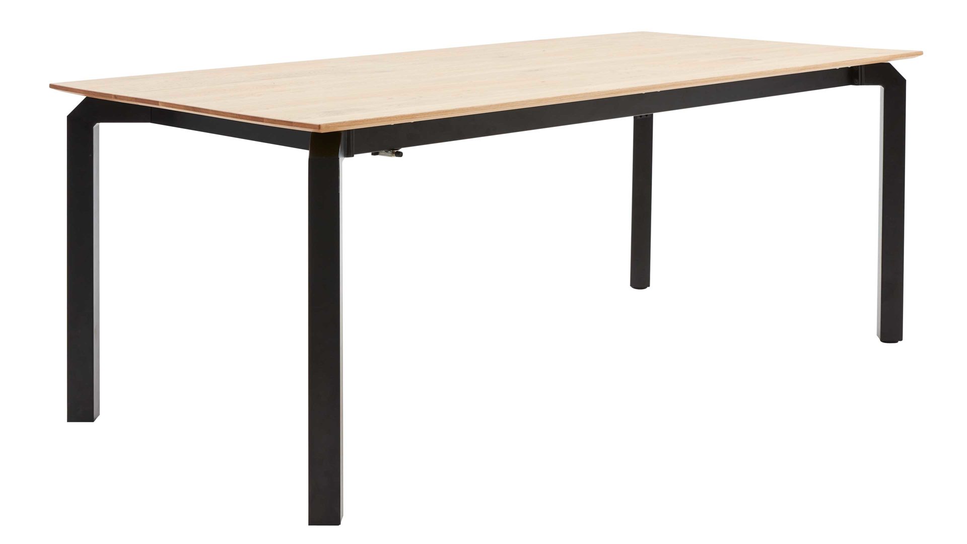 Auszugtisch Interliving aus Holz in Holzfarben Interliving Esszimmer Serie 5111 – Auszugtisch Charakter-Eiche & schwarzes Eisen – ca. 180-260 x 100 cm