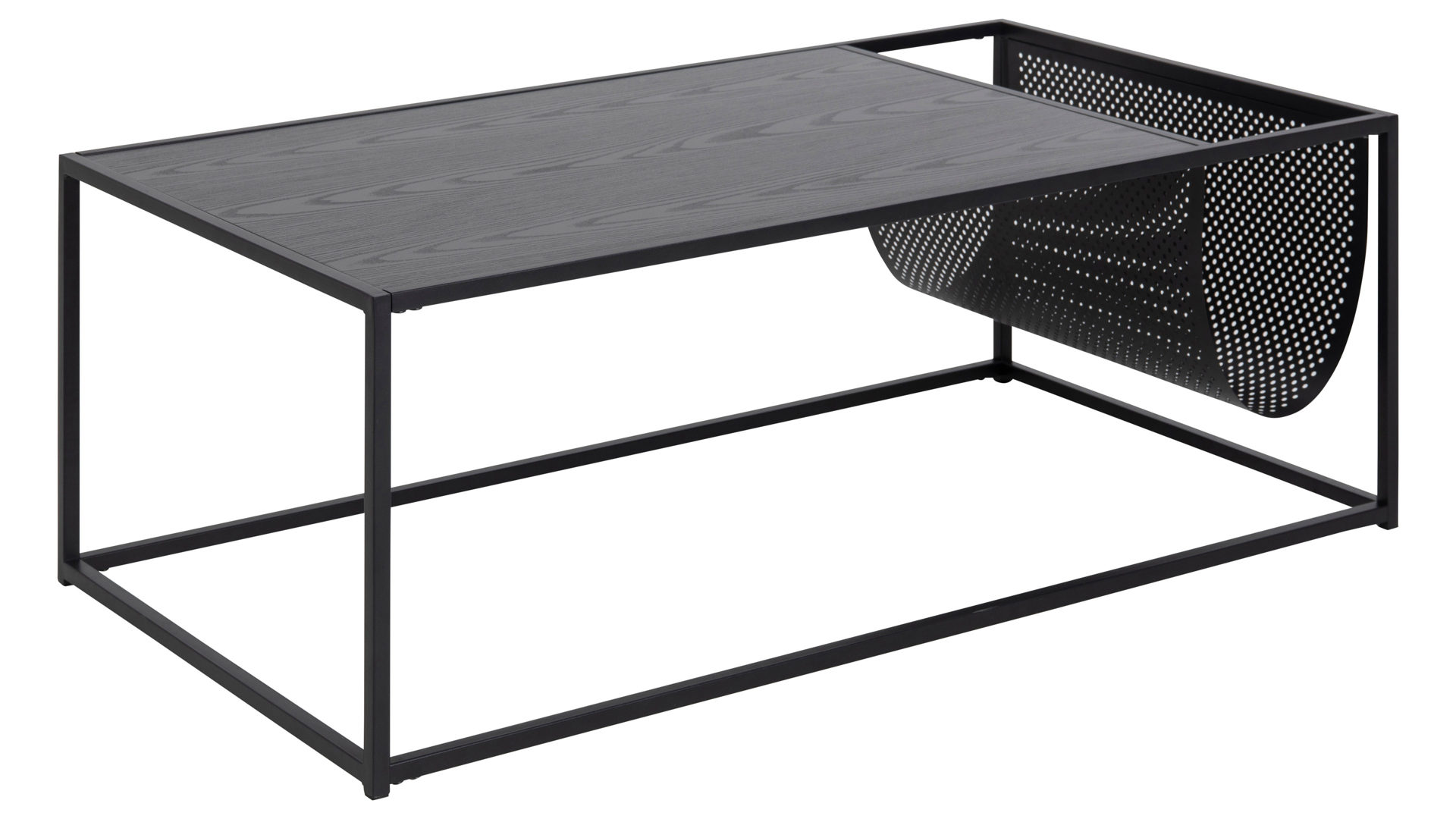 Couchtisch Actona group aus Holz in Schwarz Couchtisch Seaford schwarze Esche – ca. 110 x 60 cm