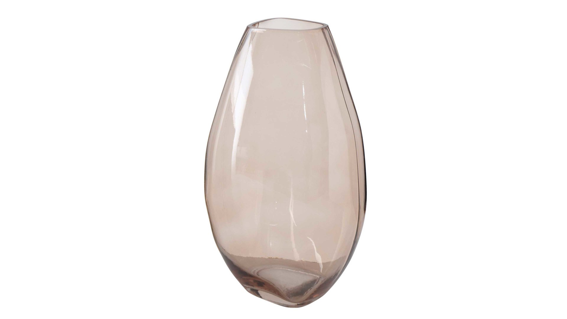 Vase Interliving BEST BUDDYS! aus Glas in Hellbraun Glasvase Adyan Braun – Höhe ca. 32 cm