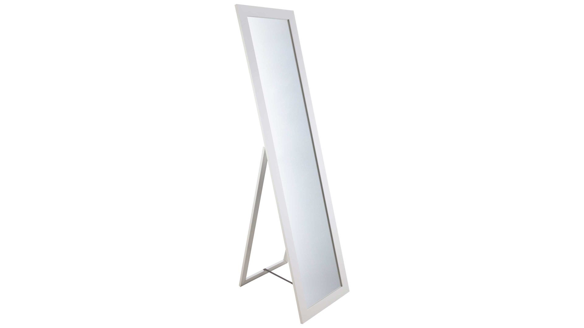 Standspiegel Spiegelprofi aus Spiegel in Weiß Rahmen-Standspiegel Emilia weißer Rahmen & Fuß – Höhe ca. 160 cm