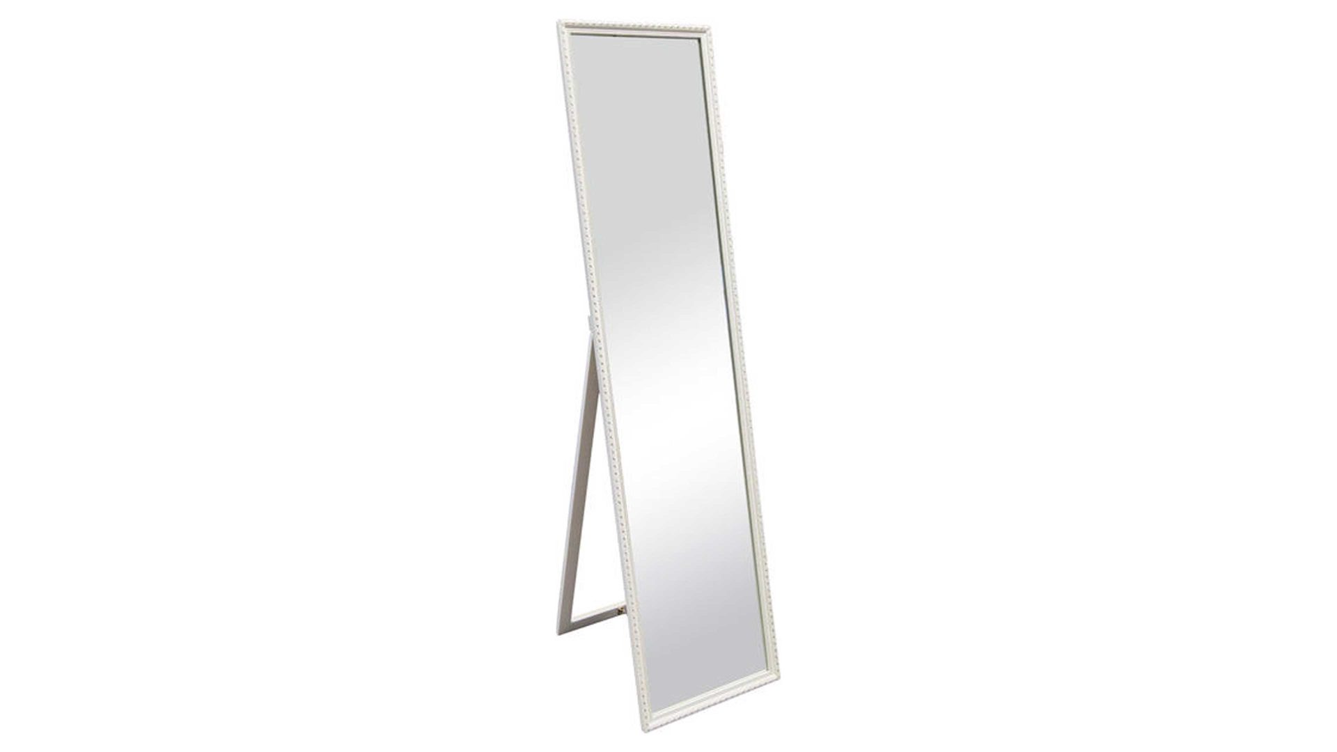 Standspiegel Spiegelprofi aus Spiegel in Weiß Rahmen-Standspiegel Lisa weißer Rahmen & Fuß – Höhe ca. 160 cm