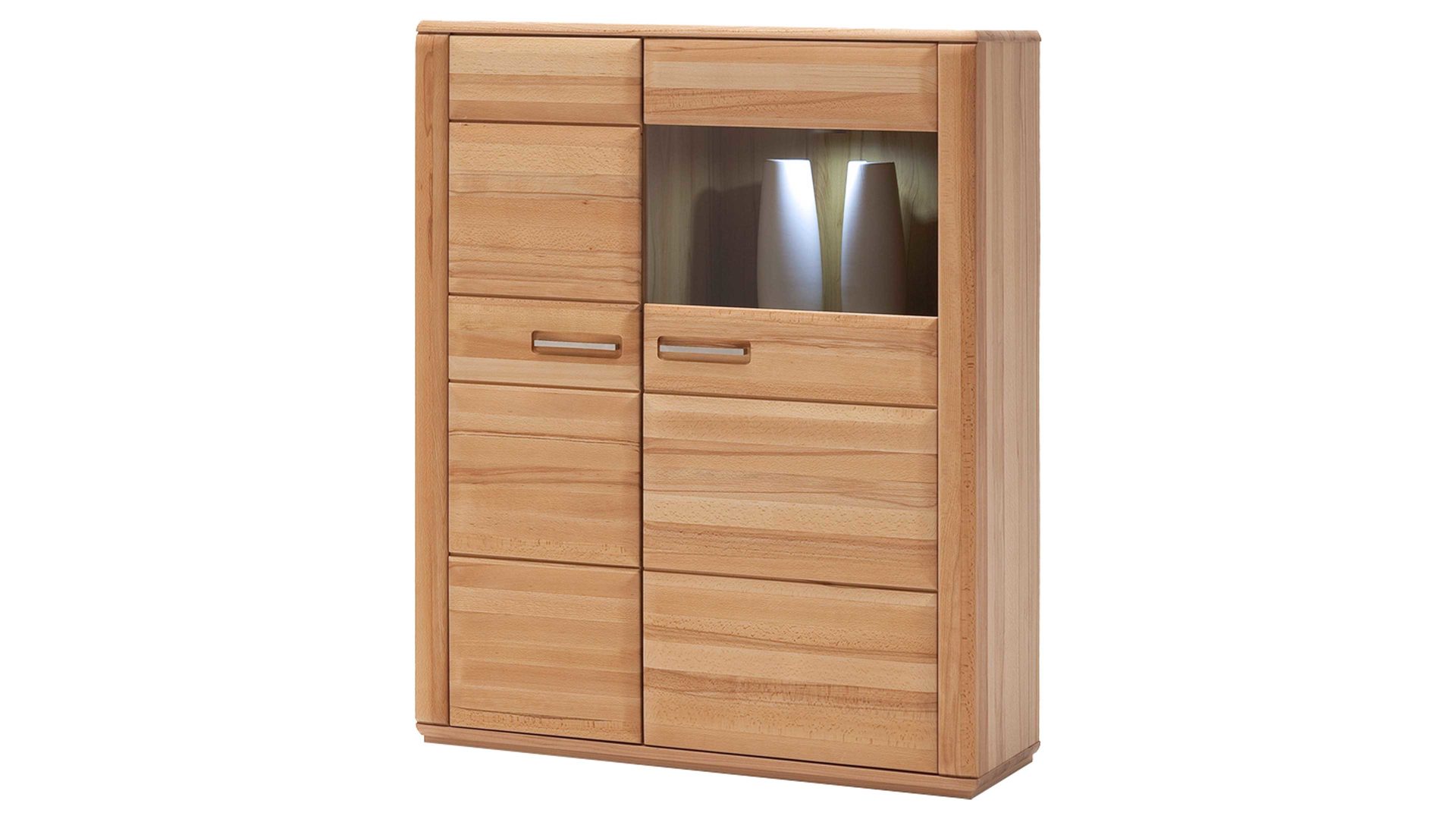 Highboard Mca direkt aus Holz in Holzfarben Wohnprogramm Sena - Highboard geölte Kernbuche – zwei Türen