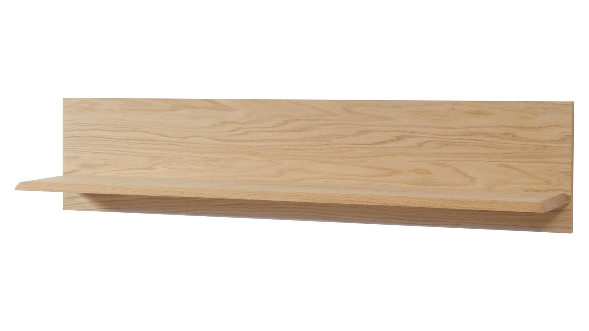Wandregal Mca furniture aus Holz in Holzfarben Hell Wohnprogramm Sena - Wandboard mit Rückwand Bianco geölte Eiche – Länge ca. 110 cm