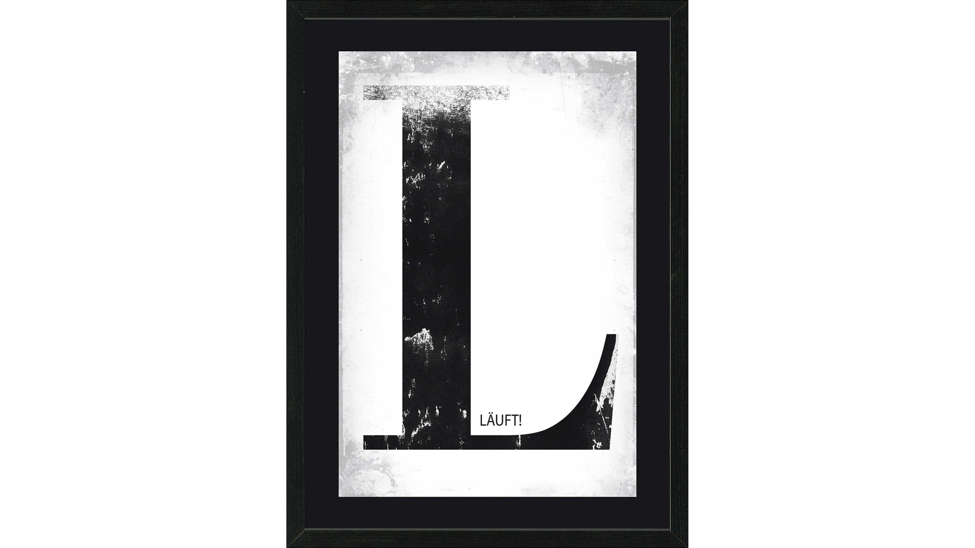 Kunstdruck Pro®art bilderpalette aus Karton / Papier / Pappe in Schwarz PRO®ART Kunstdruck Läuft Schwarz & Weiß - ca. 35 x 45 cm