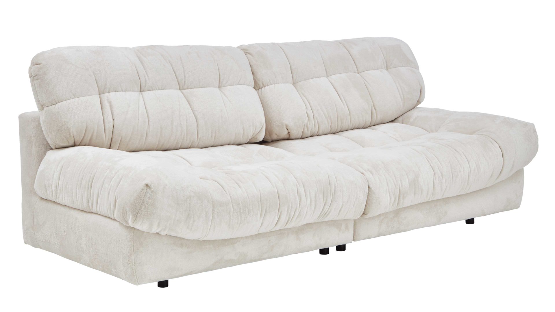 Bigsofa Gutmann factory® aus Stoff in Weiß Bigsofa Rometta weiße Chenille 387.77 - Länge ca. 262 cm