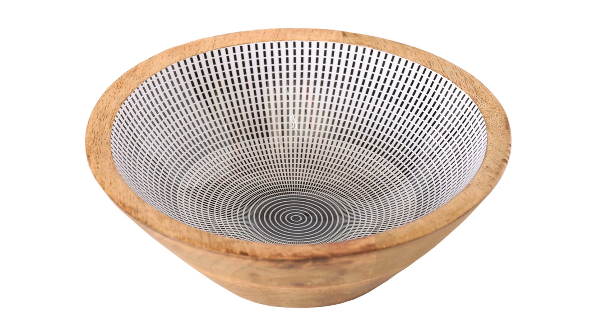 Dekoschale Boltze aus Holz in Grau Deko-Schale Fado kariert – Durchmesser ca. 20 cm