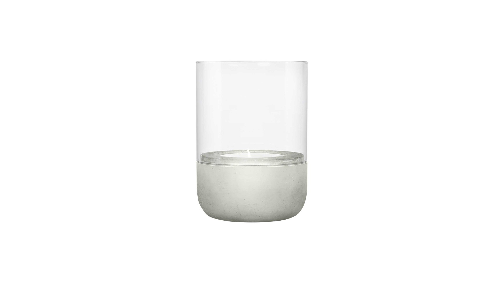 Windlicht Blomus aus Glas in Transparent blomus Windlicht Calma Klarglas & Beton – Höhe ca. 14 cm