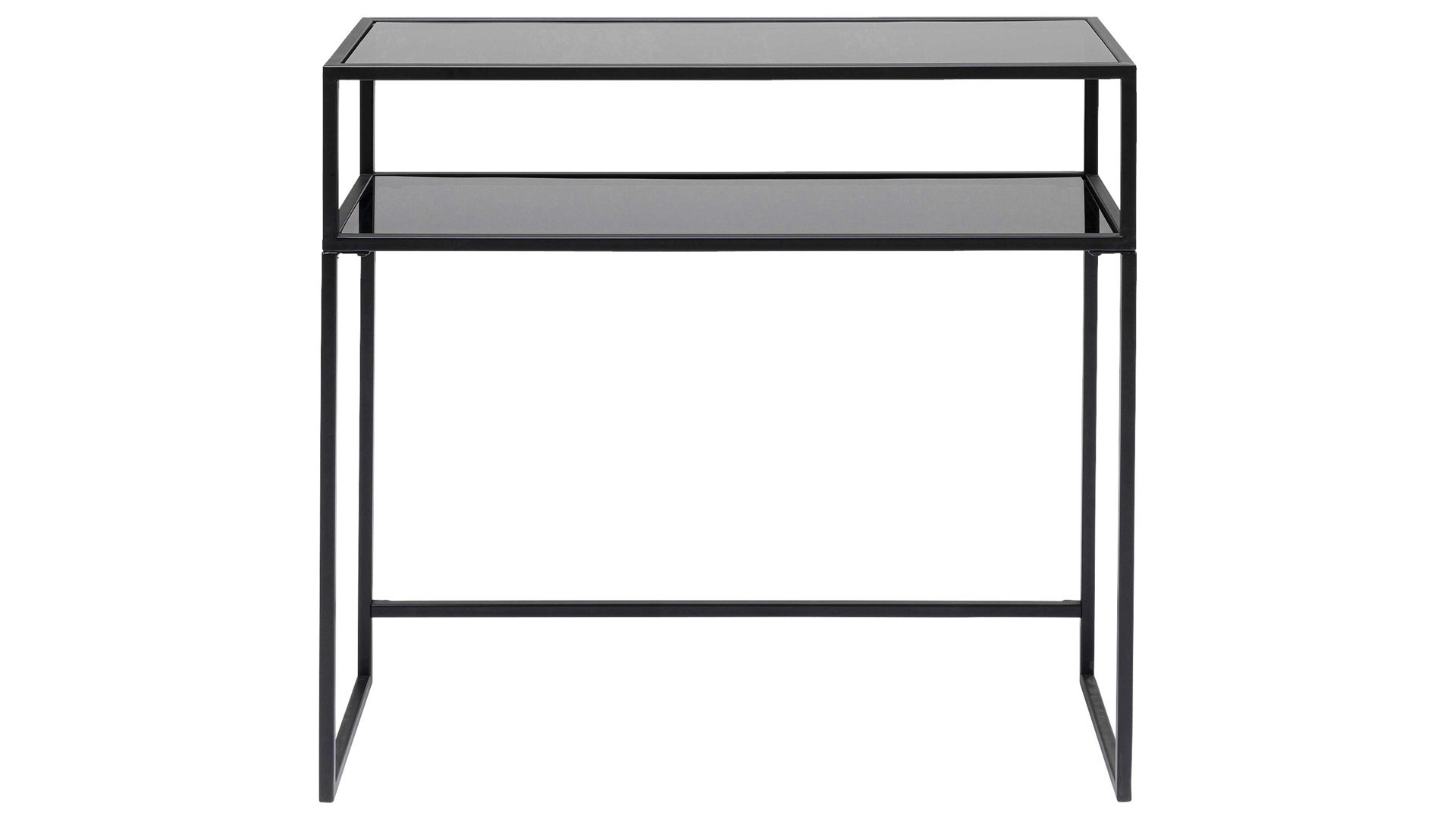 Konsole Kare aus Metall in Schwarz KARE DESIGN Regalserie Loft - Konsole Schwarz & Anthrazit - ca. 85 x 80 cm