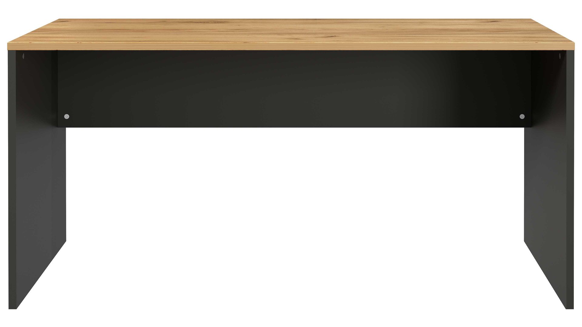 Schreibplatz Germania i.i. aus Holz in Holzfarben Schreibtisch Lissabon Graphit & Navarra-Eiche - Breite ca. 158 cm