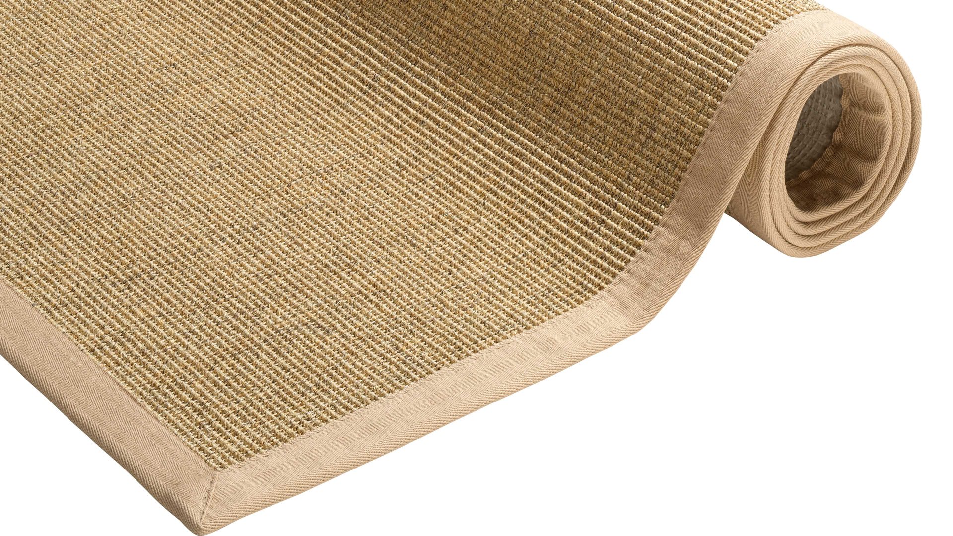 Webteppich Golze | astra aus Naturfaser in Hellbraun ARMADA Teppich Cancun cognacfarbener Sisal - ca. 65 x 140 cm