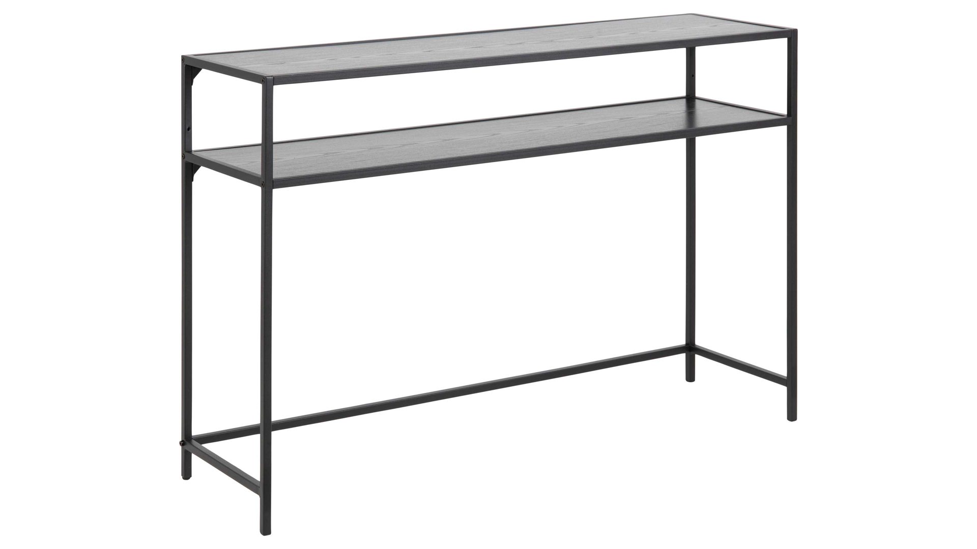 Konsole Actona group a/s aus Holz in Schwarz Konsoltisch Seaford im Industrielook - Beistelltisch Schwarz – Länge ca. 120 cm