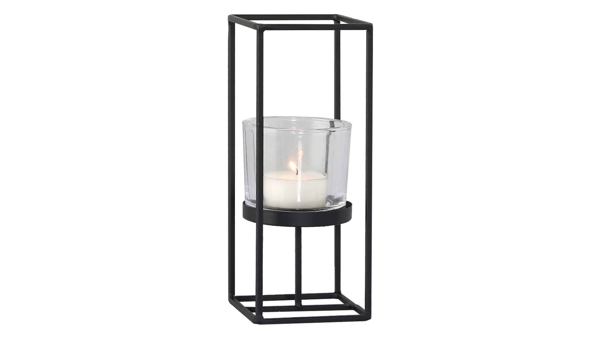 Kerzenständer Dpi aus Metall in Schwarz Kerzenhalter schwarzes Metall - Höhe ca. 25 cm