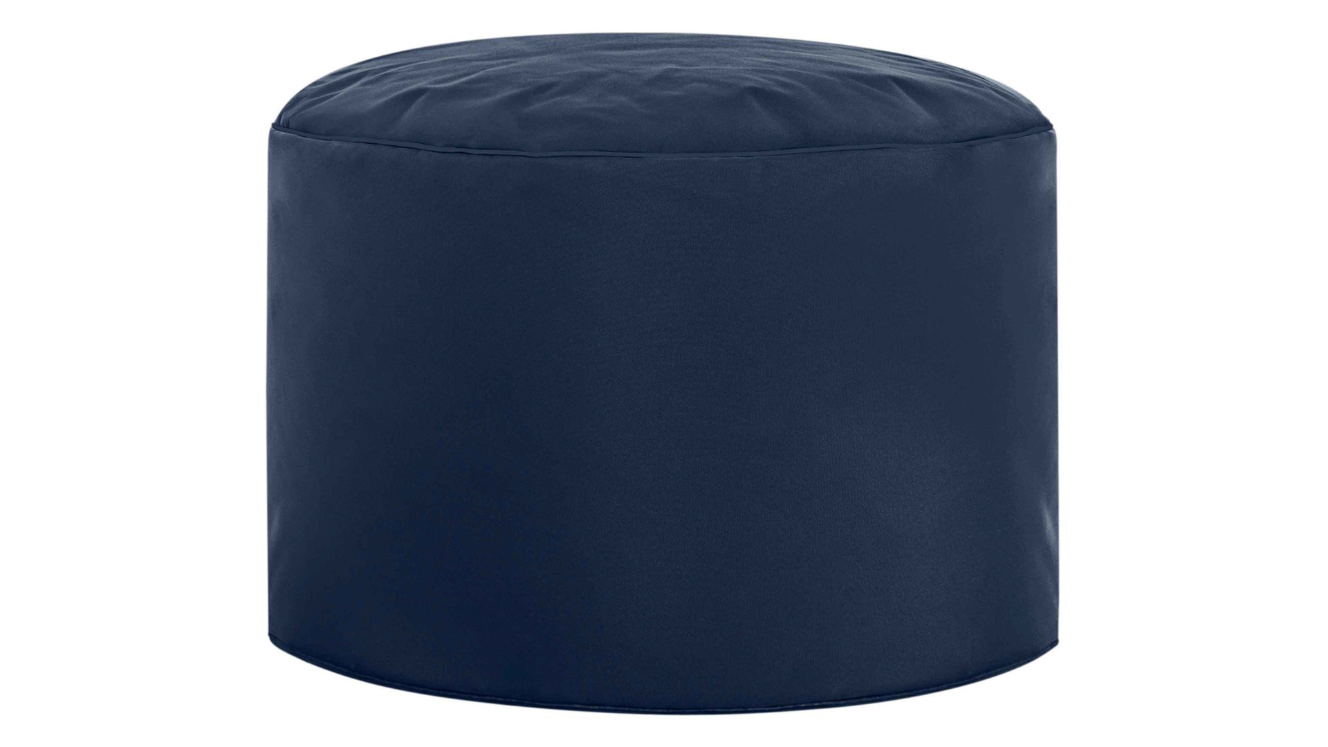 Sitzsack-Hocker Magma sitting point aus Kunstfaser in Jeansblau SITTING POINT Sitzsack-Hocker dotcom scuba® als Kleinmöbel jeansblaue Kunstfaser – Durchmesser ca. 50 cm