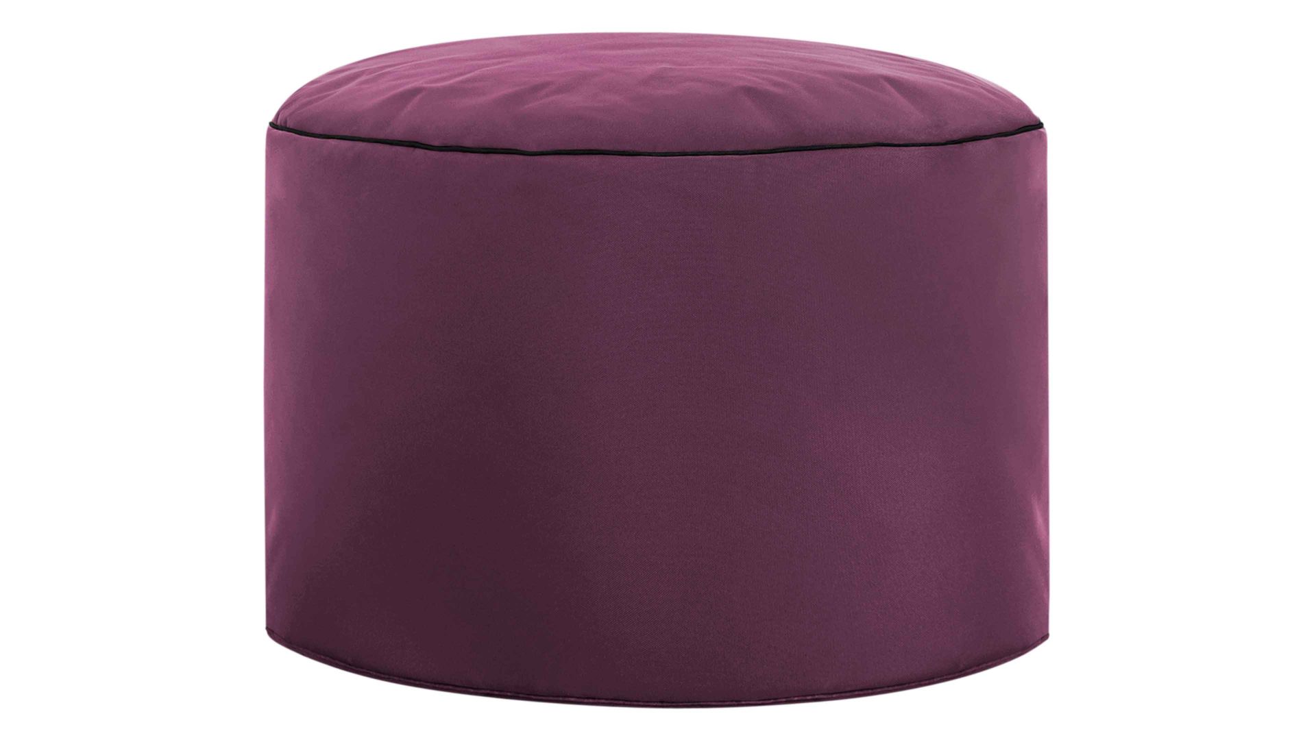 Sitzsack-Hocker Magma sitting point aus Kunstfaser in Lila SITTING POINT Sitzsack-Hocker dotcom scuba® als Kleinmöbel auberginefarbene Kunstfaser – Durchmesser ca. 50 cm