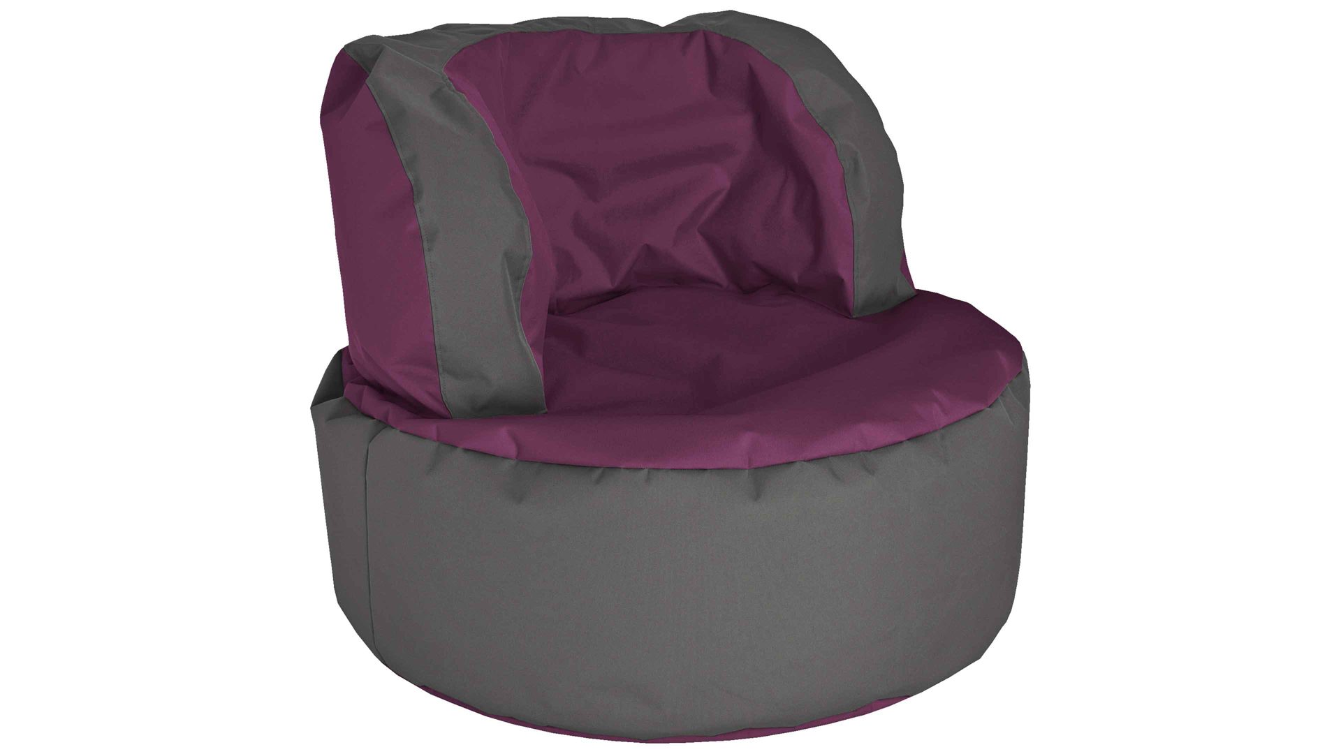 Sitzsack-Sessel Magma sitting point aus Kunstfaser in Lila SITTING POINT Sitzsack-Sessel bebop scuba® als Sitzmöbel aubergine- & anthrazitfarbene Kunstfaser - ca. 85 x 65 cm