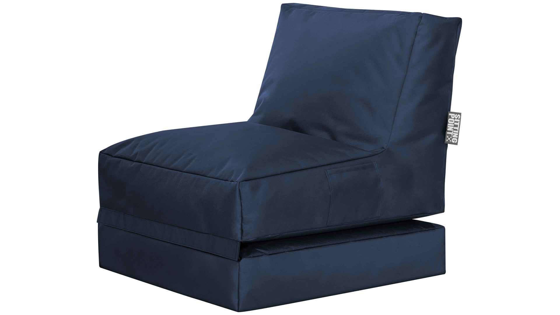 Sitzsack-Liege Magma sitting point aus Kunstfaser in Jeansblau SITTING POINT Funktions-Sitzsack twist scuba® jeansblaue Kunstfaser - ca. 300 Liter