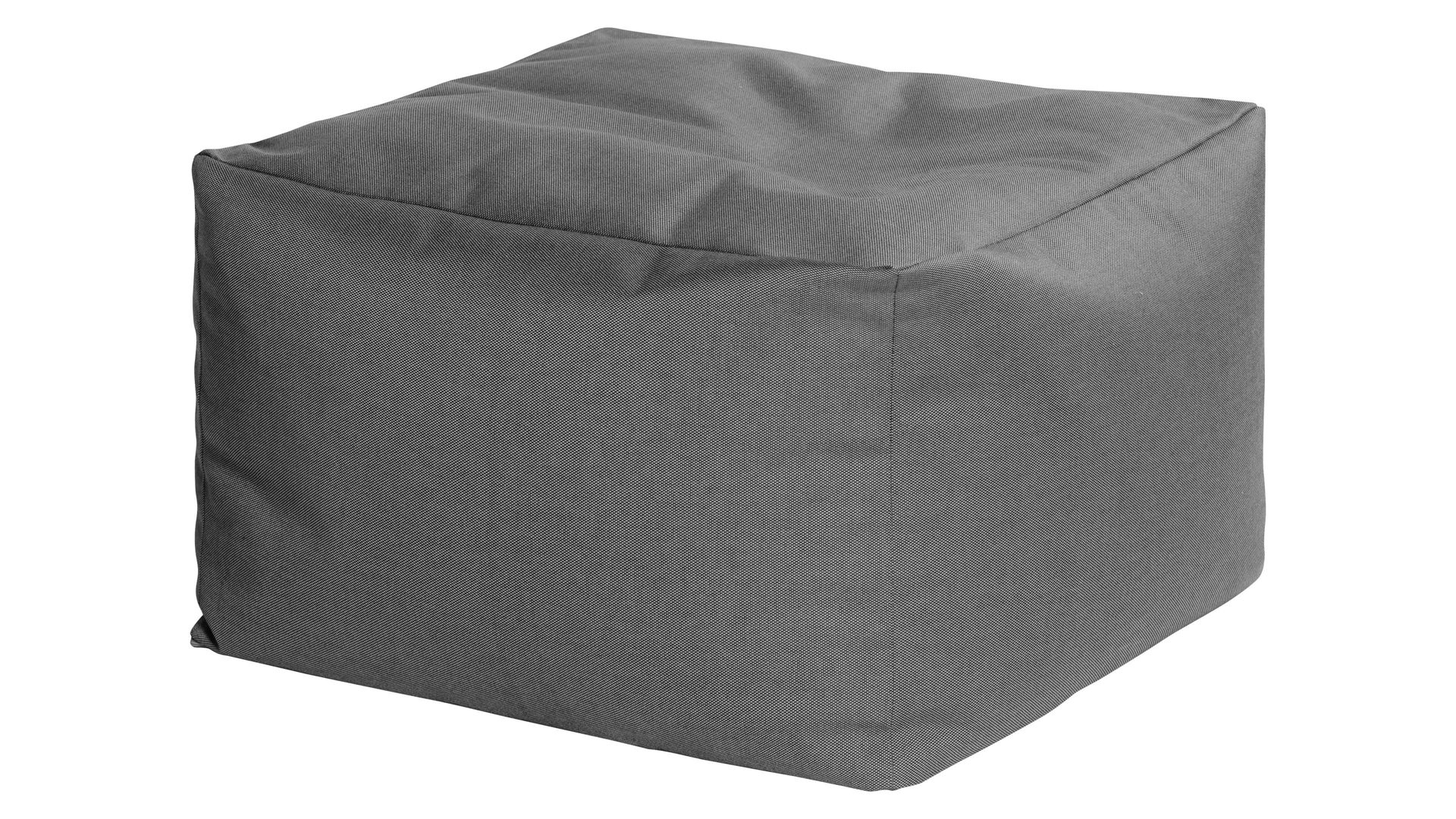 Sitzsack-Hocker Magma sitting point aus Kunstfaser in Anthrazit SITTING POINT Sitzsack-Hocker loft outside als Kleinmöbel anthrazitfarbene Outdoor-Kunstfaser – ca. 80 x 80 cm