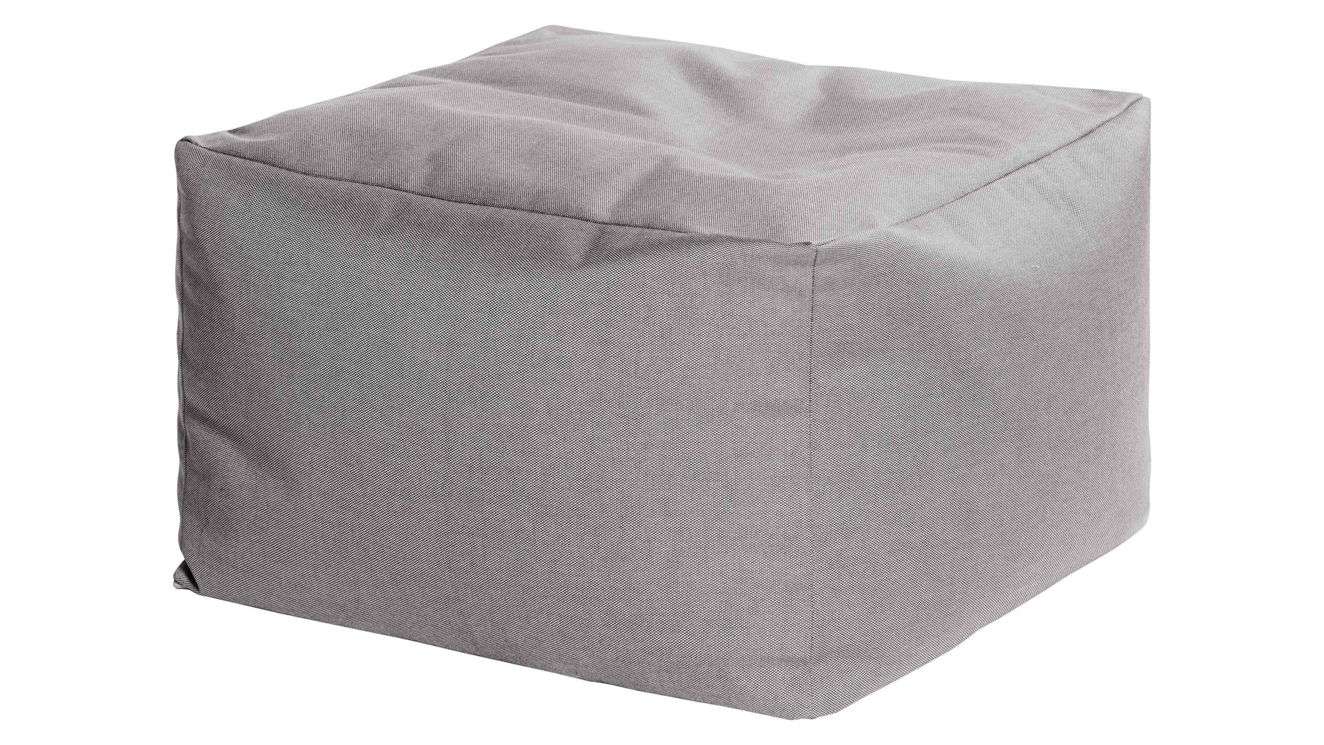 Sitzsack-Hocker Magma sitting point aus Kunstfaser in Hellgrau SITTING POINT Sitzsack-Hocker loft outside als Kleinmöbel graue Outdoor-Kunstfaser – ca. 80 x 80 cm