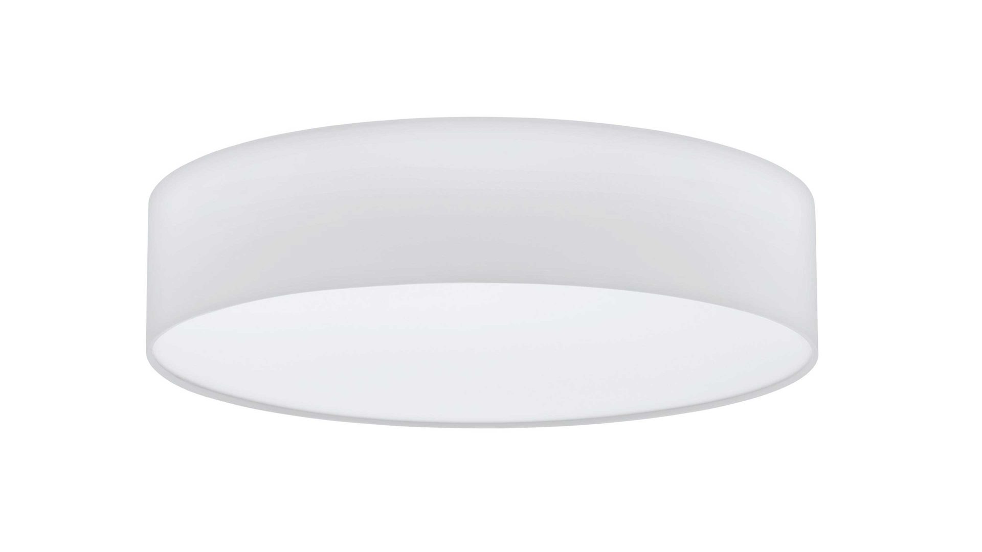 Deckenleuchte Eglo aus Stoff in Weiß EGLO Deckenleuchte Pasteri bzw. Deckenlampe weißes Leinen – Durchmesser ca. 57 cm