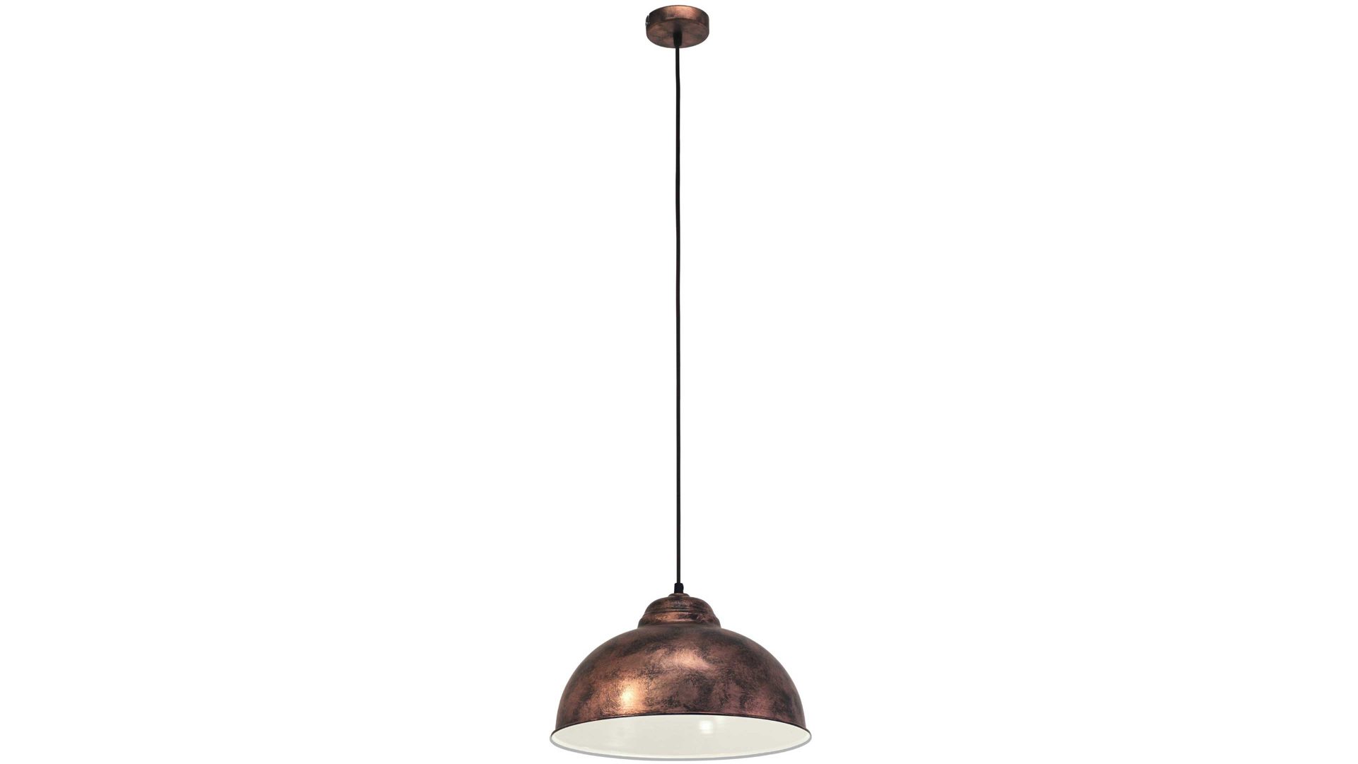 Pendelleuchte Eglo aus Metall in Kupfer EGLO Pendelleuchte bzw. Hängelampe Truro 2 Kupfer & Weiß - Durchmesser ca. 37 cm