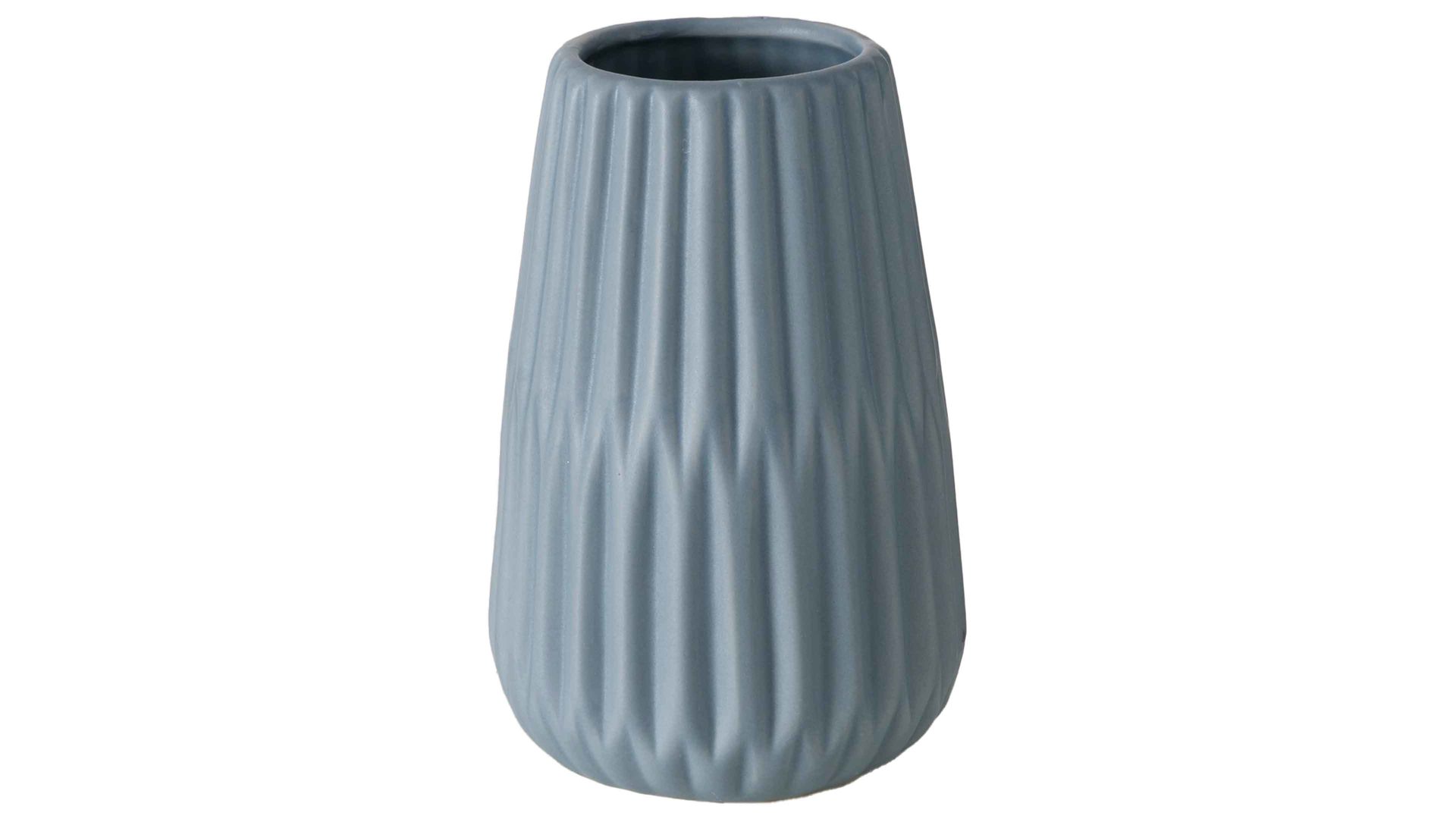 Vase Boltze aus Keramik in Blau Vase Esko mattblaues Porzellan - Durchmesser ca. 9 cm