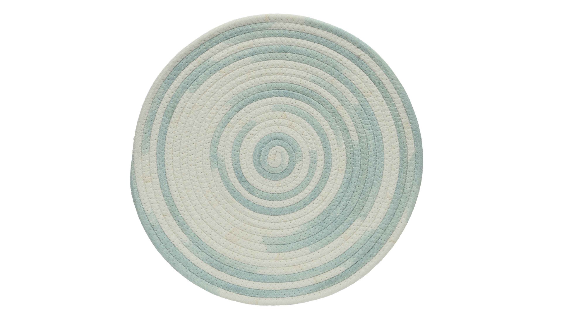 Platzset Kaemingk aus Naturfaser in Hellgrün Platzset Mint & Weiß - Durchmesser ca. 38 cm