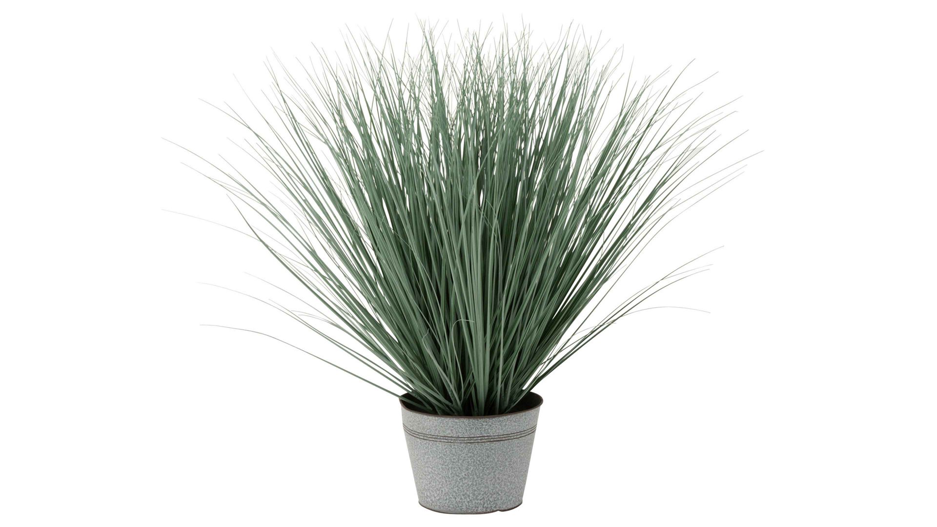 Pflanze Jolipa aus Kunststoff in Grün Ziergras im Übertopf grüner Kunststoff & Metall - Höhe ca. 82 cm