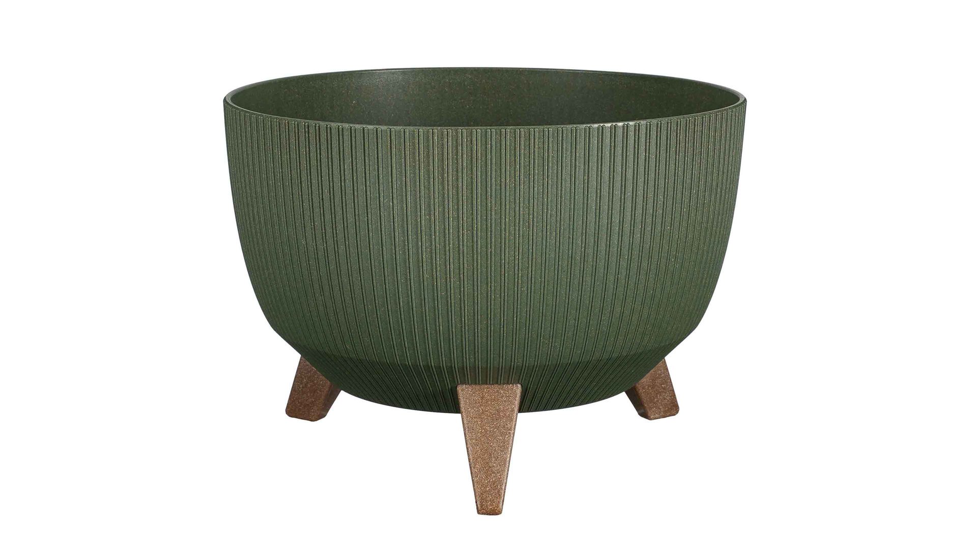 Pflanzkübel Edelman® aus Kunststoff in Grün Pflanzschale Doppio grüner Kunststoff - Durchmesser ca. 33 cm