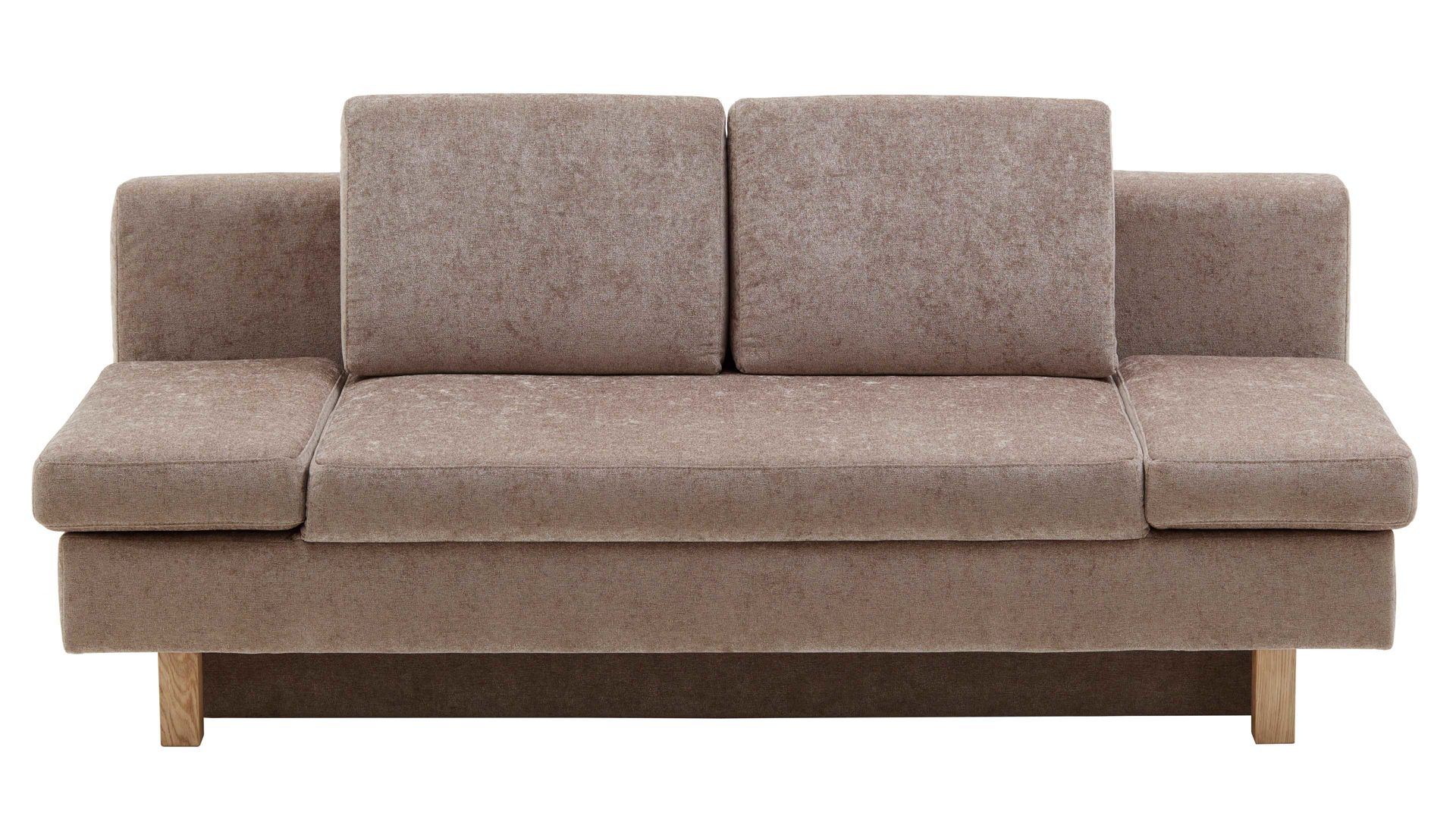 Schlafsofa Restyl aus Stoff in Beige Schlafsofa Tino beiger Bezug 2-6799 & Buchenholzfüße