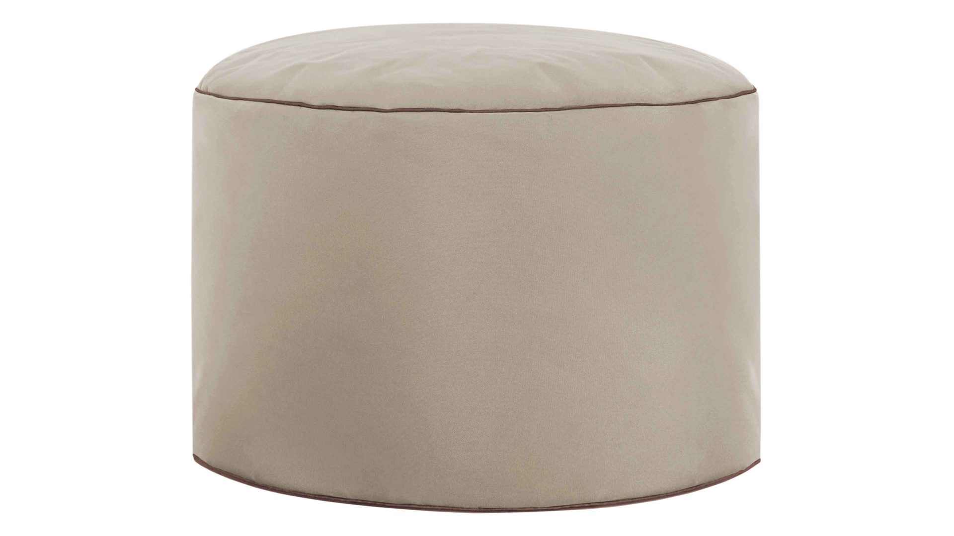 Sitzsack-Hocker Magma sitting point aus Kunstfaser in Beige SITTING POINT Sitzsack-Hocker dotcom scuba® als Kleinmöbel khakifarbene Kunstfaser – Durchmesser ca. 50 cm