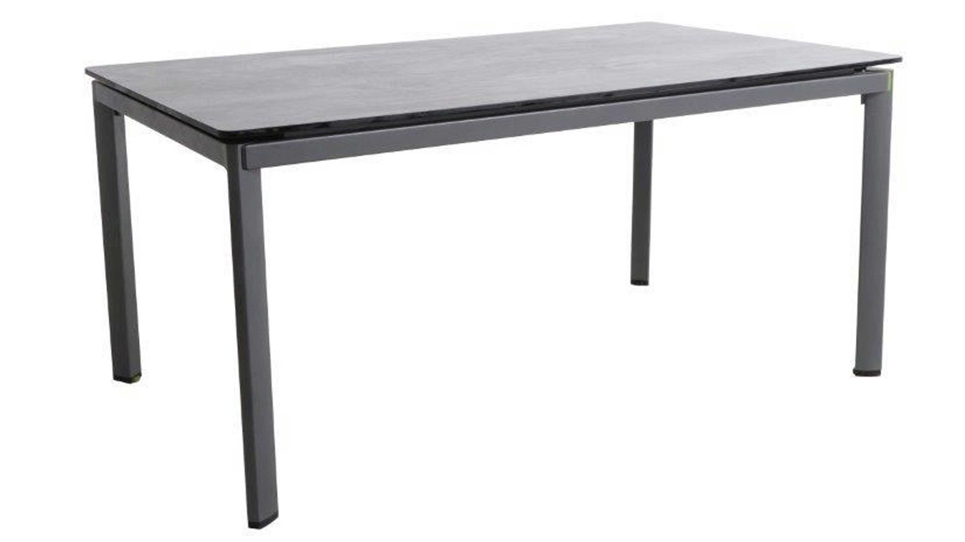 Gartentisch Mwh aus Holz in Dunkelgrau MWH Gartentisch Alutapo betonfarbenes HPL & eisengraues Aluminium - ca. 220 x 95 cm