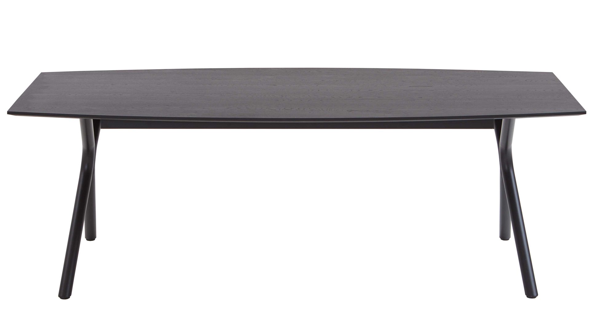 Esstisch Niehoff sitzmoebel aus Holz in Schwarz NIEHOFF SITZMÖBEL Esstisch Dacapo schwarze Platte & mattschwarzes Metallgestell - ca. 180 x 100 cm