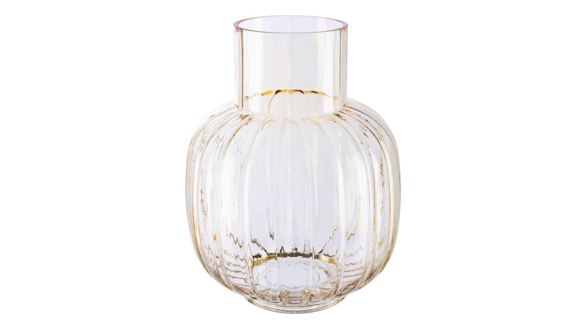 Vase Gasper aus Glas in Hellbraun Glasvase Paula vanillefarbenes Glas - Höhe ca. 26 cm