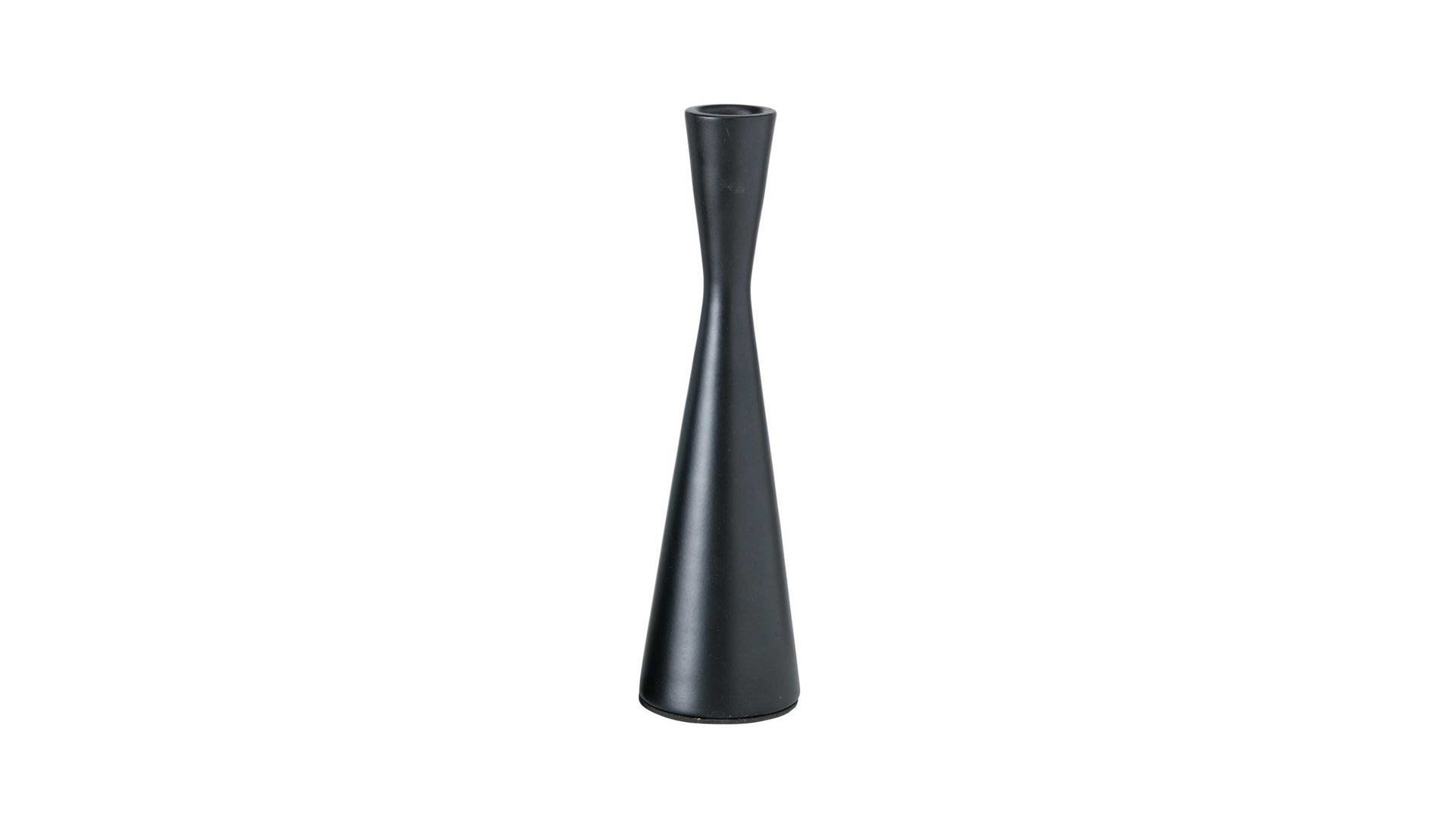 Kerzenständer Boltze aus Metall in Schwarz Kerzenständer Cone schwarzes Aluminium - Höhe ca. 23 cm