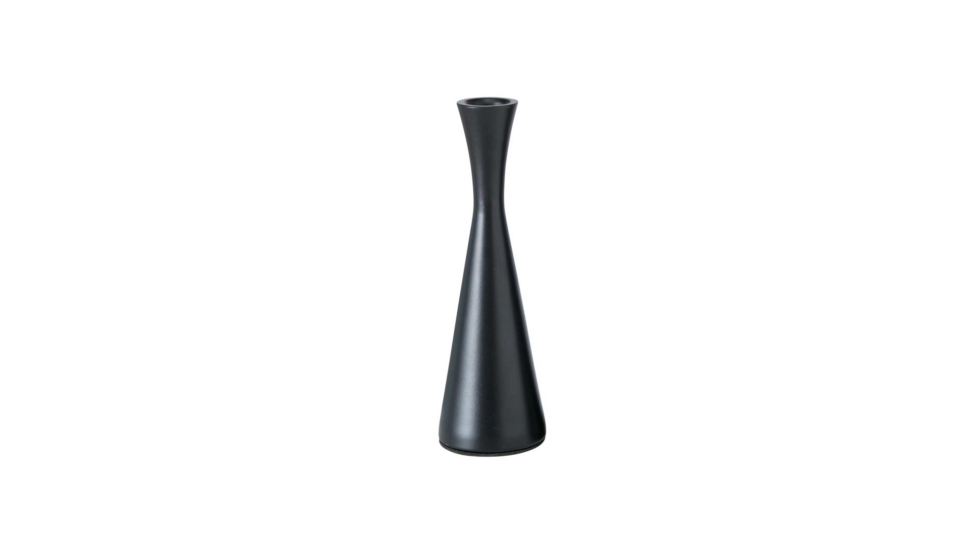 Kerzenständer Boltze aus Metall in Schwarz Kerzenständer Cone schwarzes Aluminium - Höhe ca. 20 cm