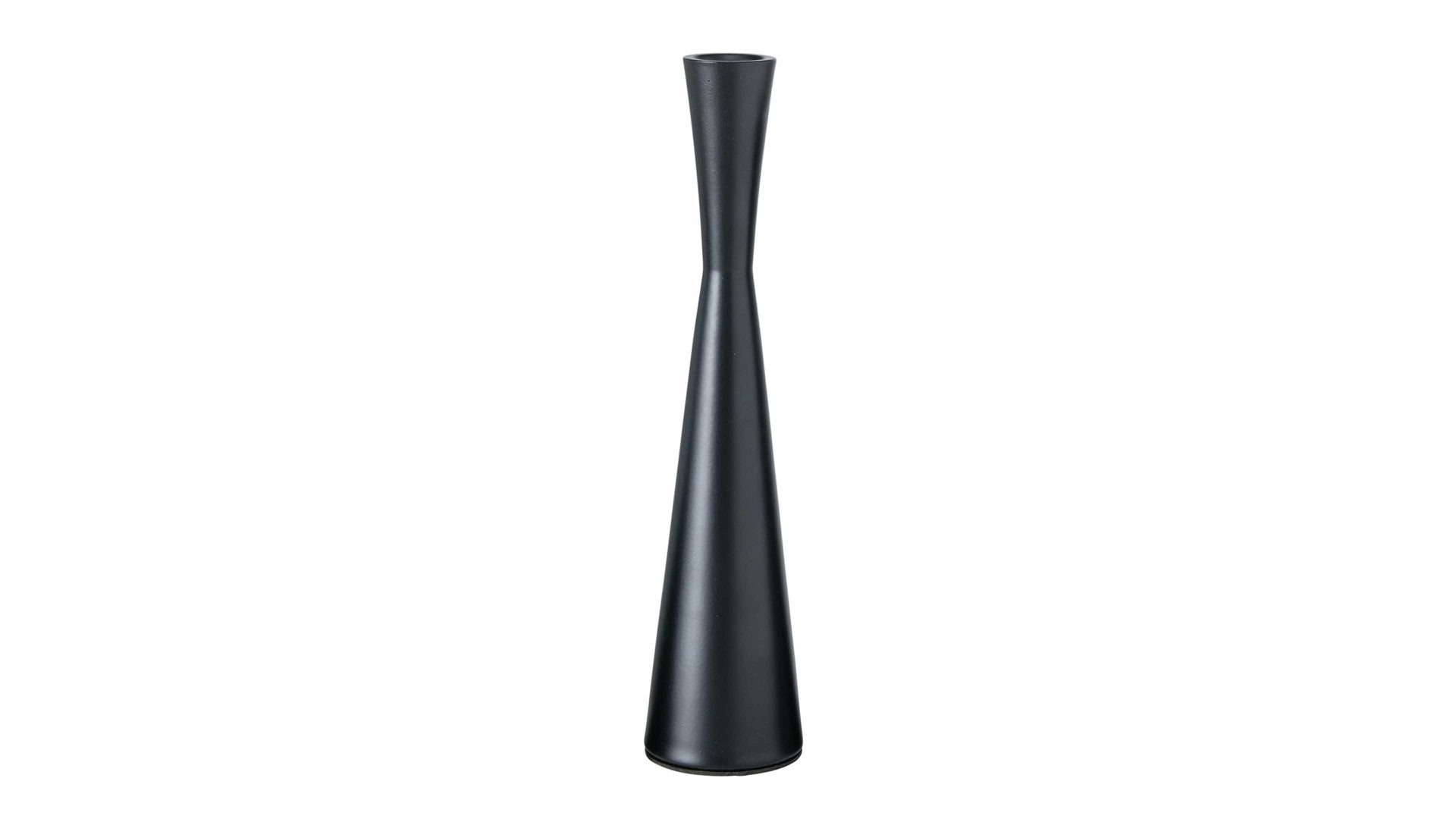 Kerzenständer Boltze aus Metall in Schwarz Kerzenständer Cone schwarzes Aluminium - Höhe ca. 26 cm