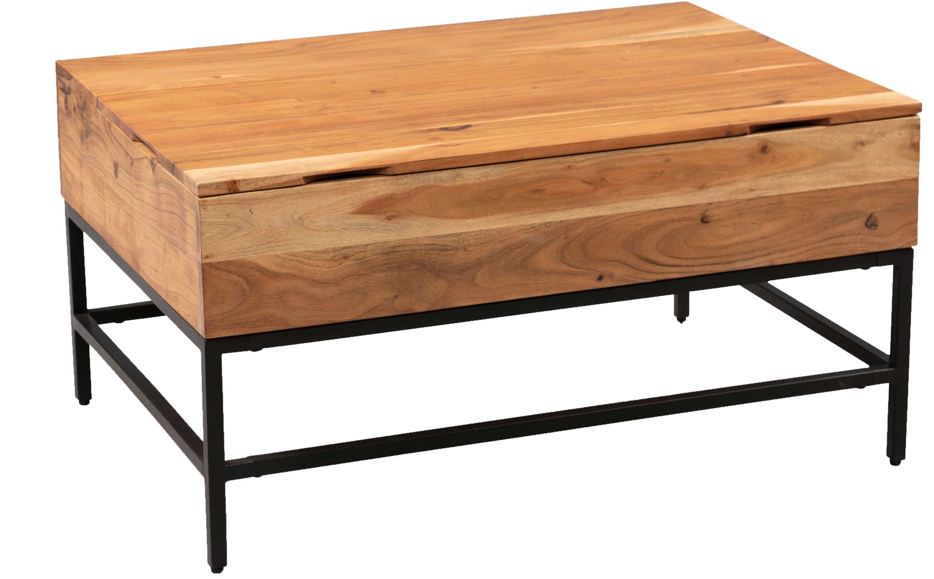 Couchtisch M2 kollektion aus Holz in Holzfarben Couchtisch Mexiko Akazie & Schwarz - Breite ca. 92 cm