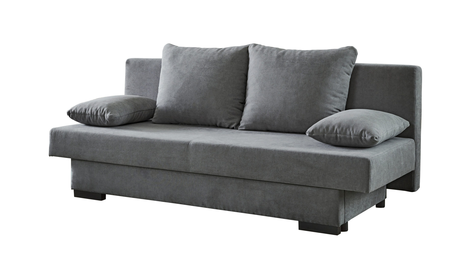 Schlafsofa Sun garden | 162719 aus Stoff in Grau Schlafsofa Groningen grauer Webstoff & schwarze Kunststofffüße