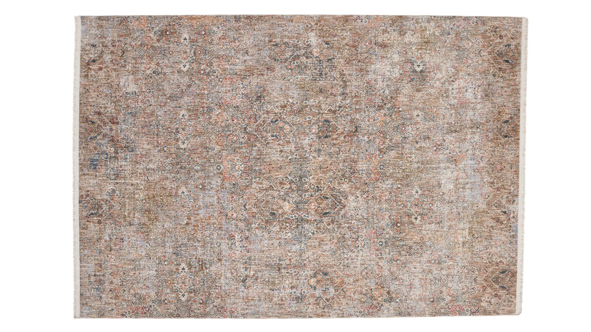 Webteppich Interliving aus Kunstfaser in Beige Interliving Teppich Serie G-8070 beige gemustertes Vintagemuster - ca. 133 x 190 cm