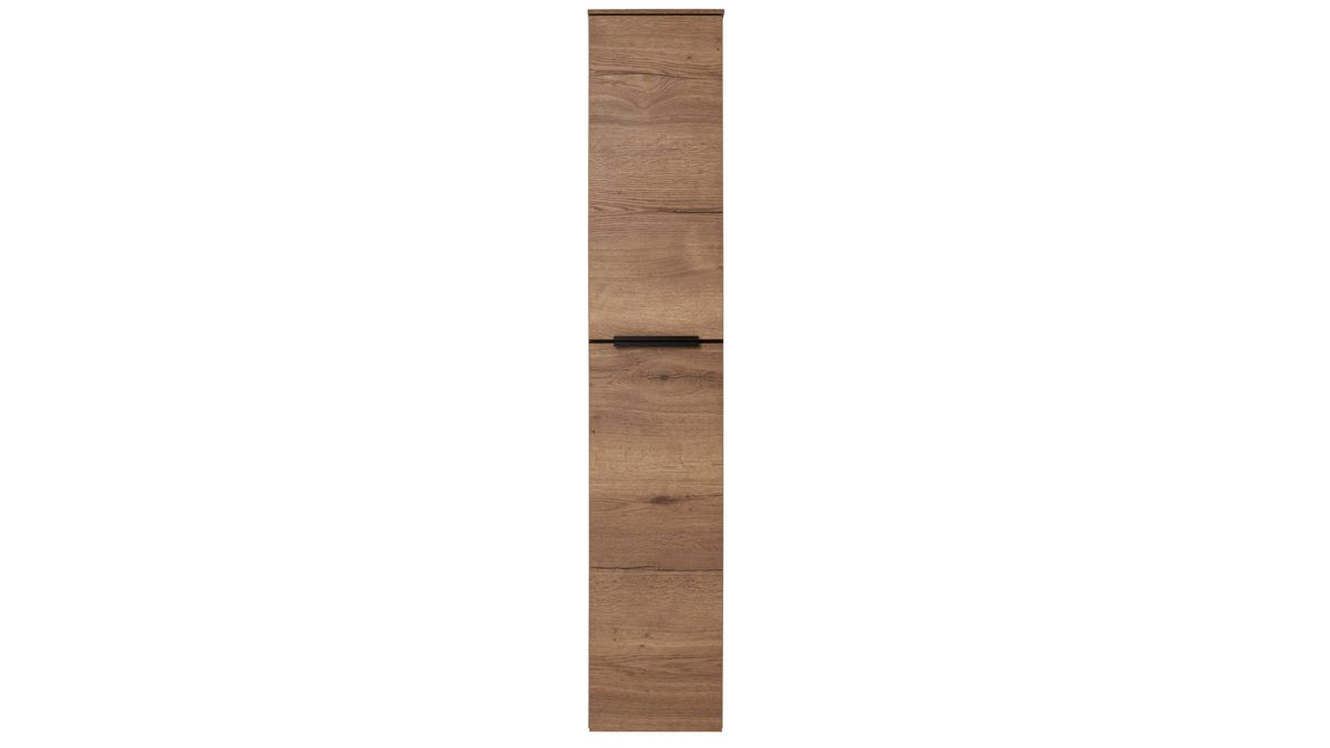 Hängeschrank Interliving aus Holz in Holzfarben Interliving Bad Serie 7402 – Kombination Seitenschrank Havanna Eiche – zweiteilig